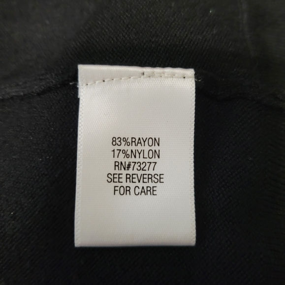 Dana Buchman Black Rayon Sweater Open Cardigan Jacket Cover Up Sz M - Picture 2 of 4